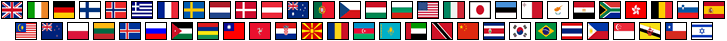 flags of the countries we despatch to